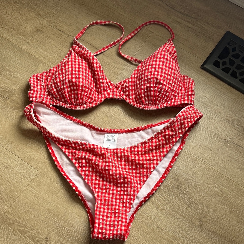 Wild Fable Red Checkered Bikini